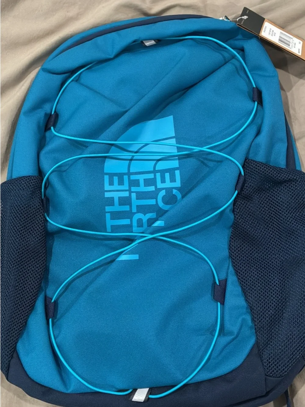 The North Face Youth Court Jester Backpack Teal Blue NWT Teen Bungee System